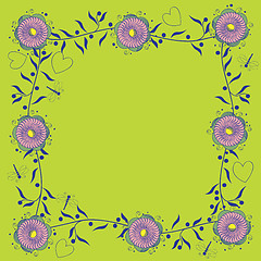 Image showing Stylized floral border