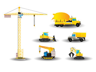 Image showing Construction vehicles set