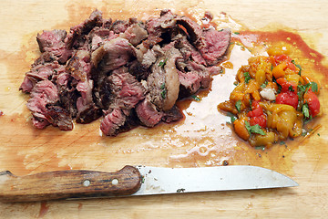 Image showing Sliced pan seared steak