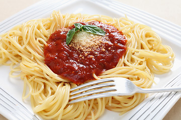 Image showing Spaghetti with pomodoro sauce