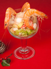 Image showing Christmas prawns