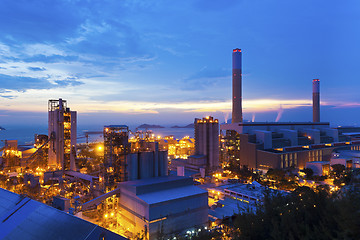 Image showing Power plants in Hong Kong along the coast