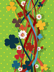 Image showing Retro clover pattern