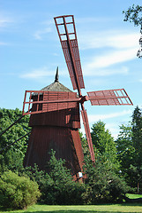 Image showing Small Wooden Windmill