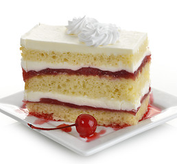 Image showing Strawberry Cake Slice