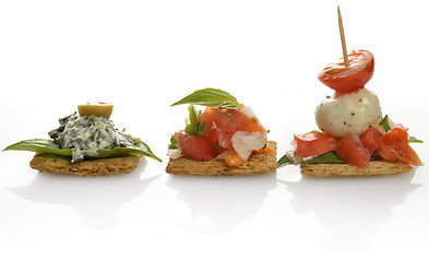 Image showing Appetizers With Crackers