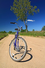 Image showing bicycle on sandy rural road