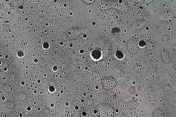 Image showing rain dripped on gray cellophane