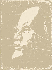 Image showing Lenin silhouette on brown background