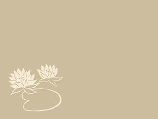 Image showing lily silhouette on brown background