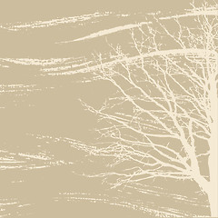 Image showing tree silhouette on brown background