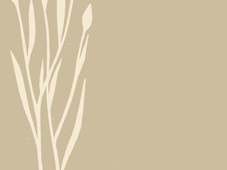 Image showing plant silhouette on brown background