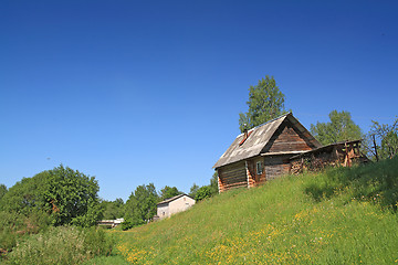 Image showing rural house on small hill