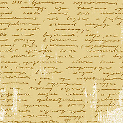 Image showing aging manuscript on brown paper