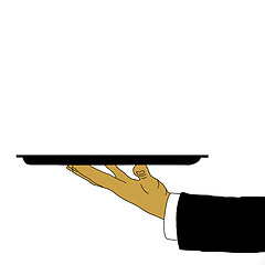 Image showing tray in waiter hand