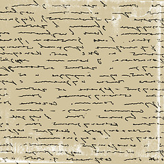 Image showing aging manuscript on brown paper