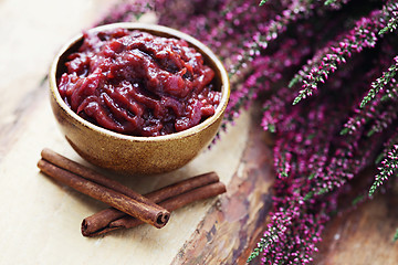 Image showing plum and apple chutney