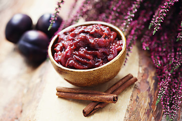 Image showing plum and apple chutney