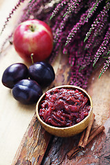 Image showing plum and apple chutney