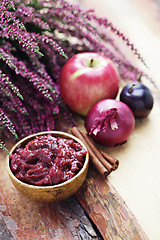 Image showing plum and apple chutney