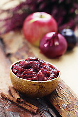 Image showing plum and apple chutney