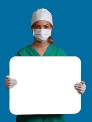 Image showing Doctor with a Blank Board