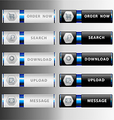 Image showing High-detailed modern web buttons