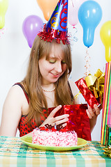 Image showing Birthday of a young girl