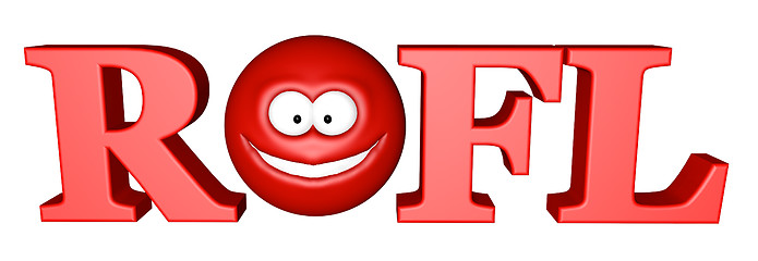 Image showing rofl with smiley