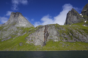 Image showing Fjord on Lofoten islands