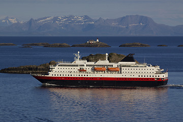 Image showing Cruise along Norwegian coast