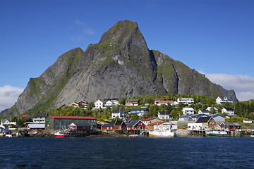 Image showing Fishing port in Reine
