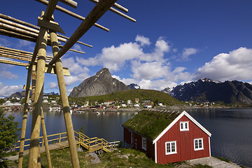 Image showing Fishing hut on Lofoten