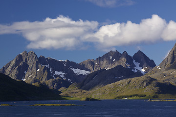 Image showing Scenic mountains on Lofoten