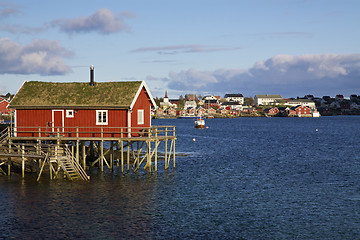 Image showing Fishing house on Lofoten