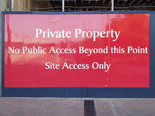Image showing Private property sign
