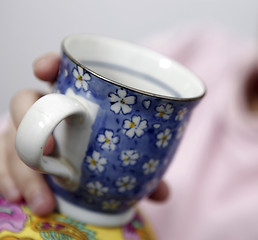 Image showing Woman with cofee