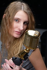 Image showing Singing Woman