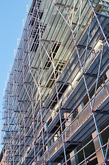 Image showing scaffolding building under construction