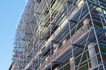 Image showing scaffolding building under construction