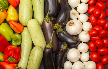 Image showing Multicolored Vegetable Variety background