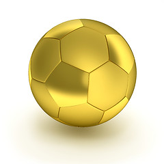 Image showing Gold Soccer ball