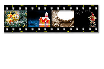 Image showing 35mm slide film with Christmas photos