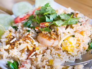 Image showing Thai fried rice with shrimps