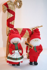 Image showing Santa Claus family