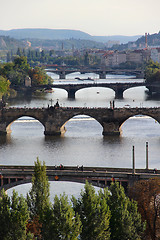 Image showing Prague bridges 