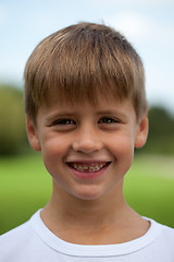 Image showing Portrait of a smiling young boy