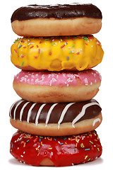 Image showing Collection of many colorful donuts