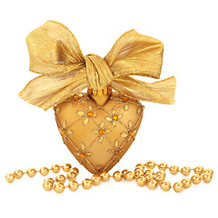 Image showing Gold Bauble Decoration