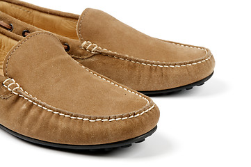 Image showing Details of Chamois Leather Men's Shoes